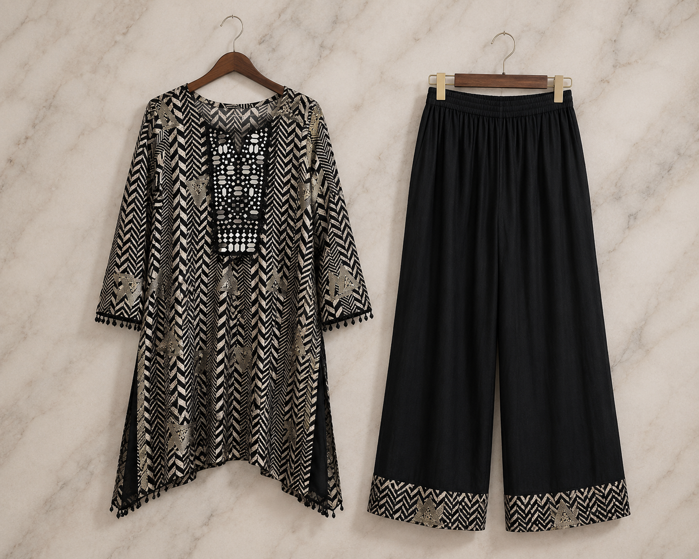 Midnight Chevron Co-Ord Set view 2