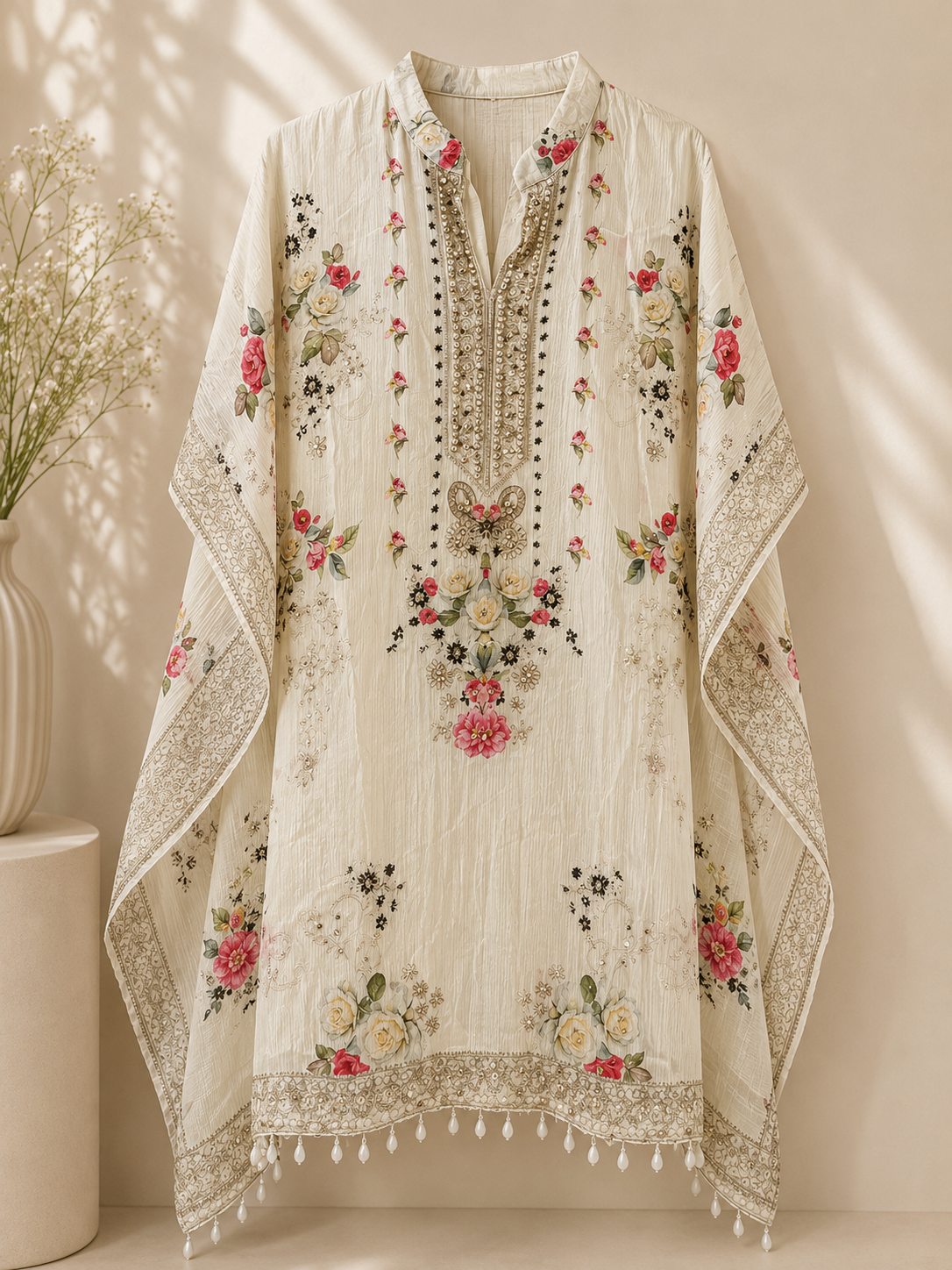 Ivory Rose Kaftan Set view 2
