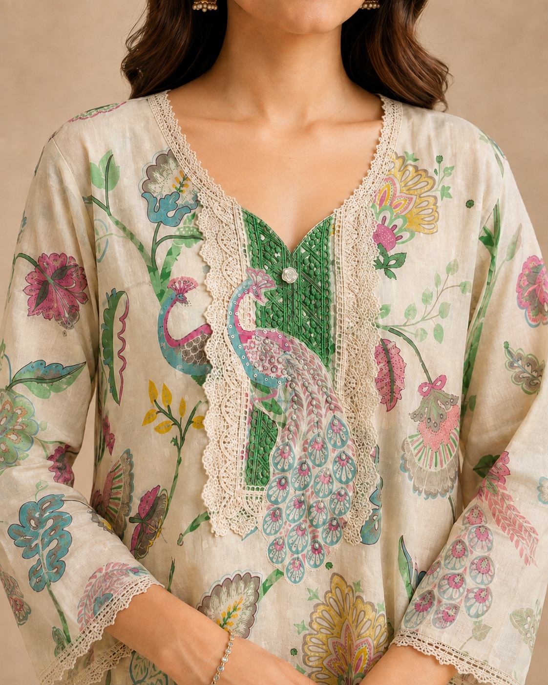 Peacock Garden Cotton Set view 3