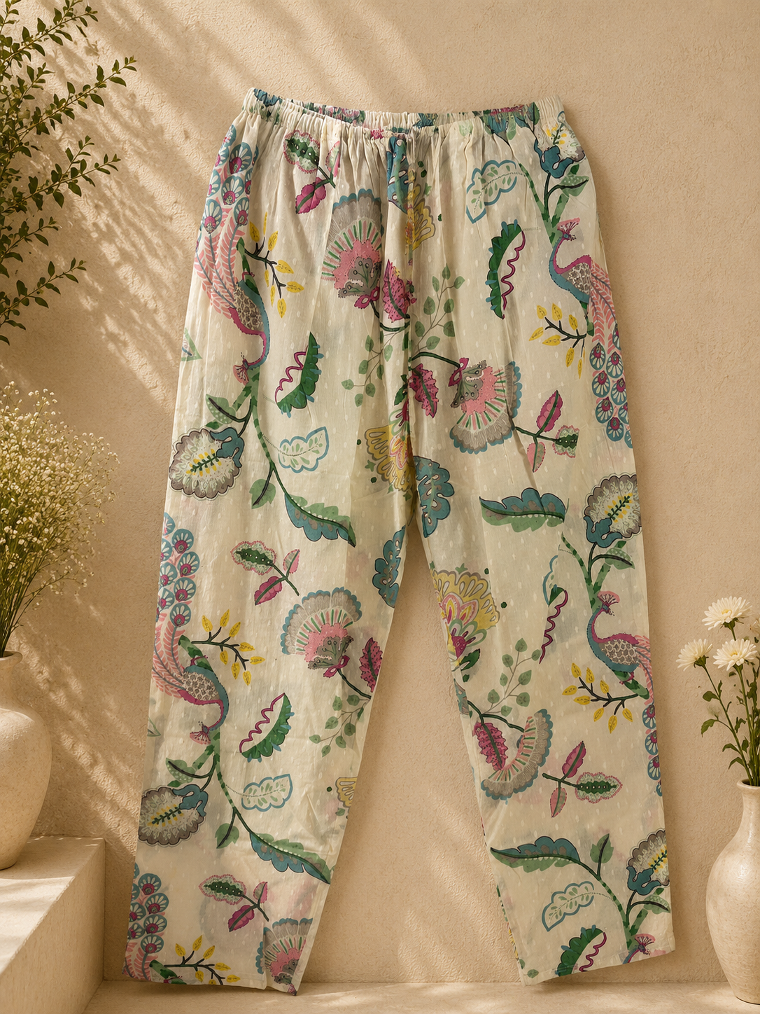 Pastel Peacock Cotton Co-Ord Set view 3