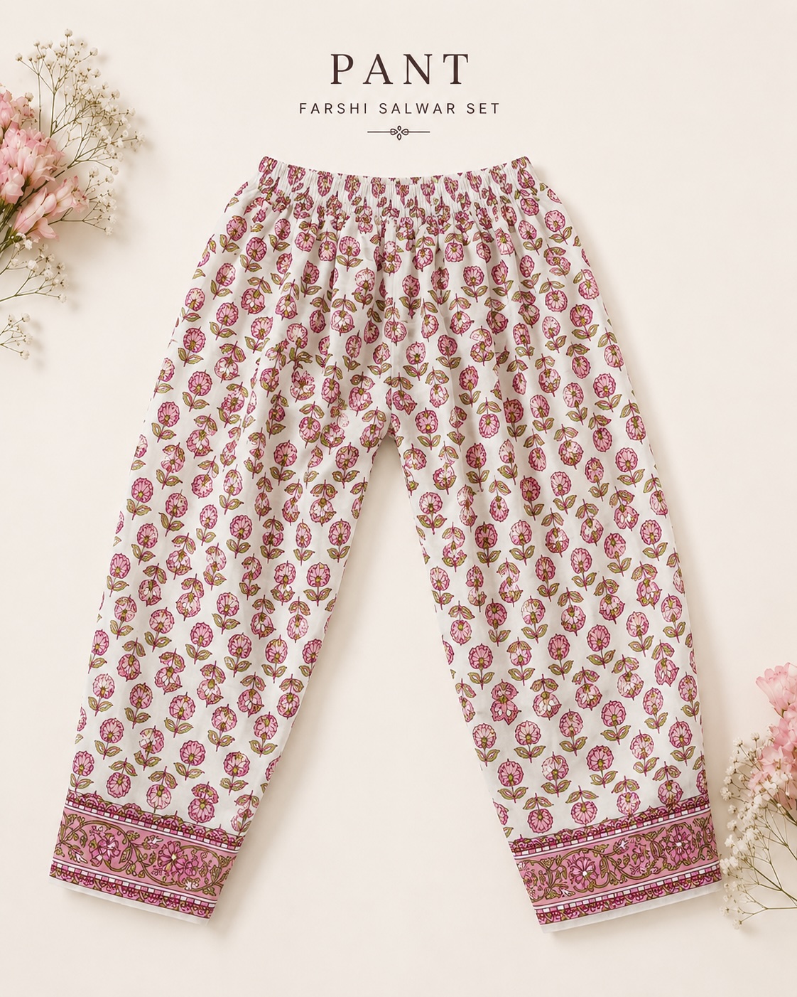 Pink Blossom Farshi Salwar Set view 3