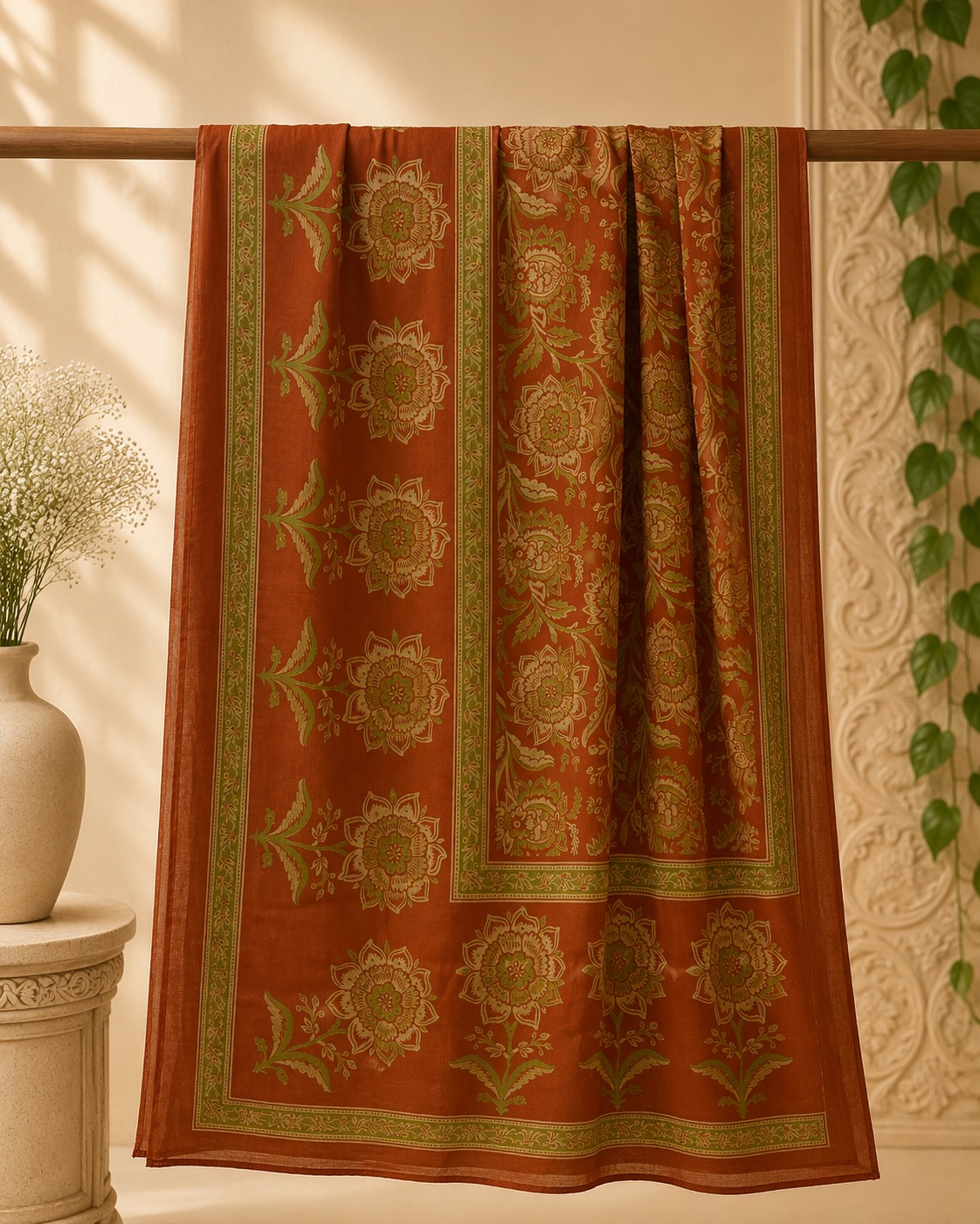 Rust Orange Heritage 3-Piece Skirt Set view 5