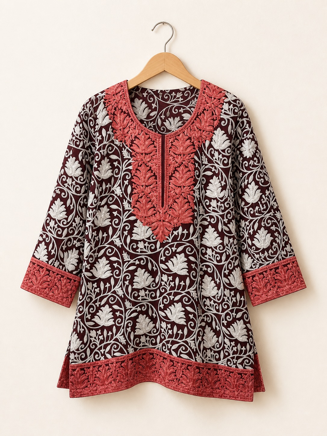 Ruby Vine Kashmiri Jama Short Kurti view 2