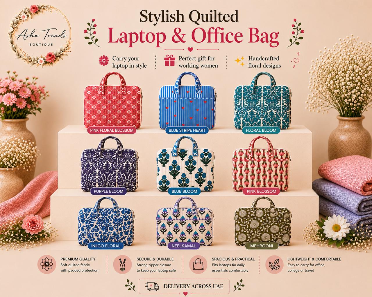 Indigo Flora Laptop Bag view 2