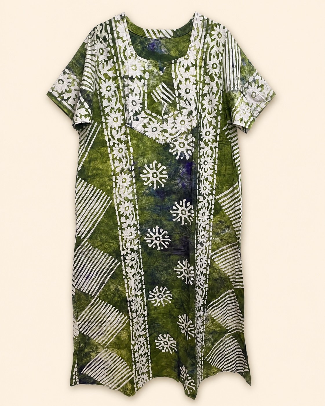 Forest Bloom Batik Long Nighty view 2