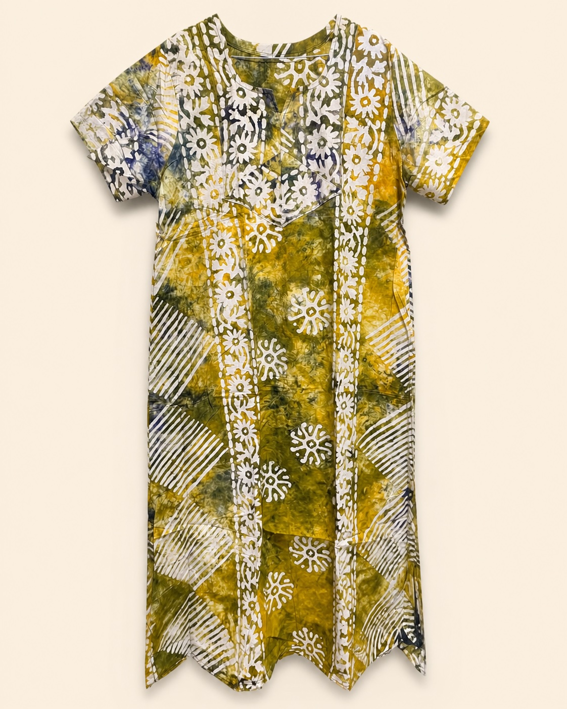 Golden Meadow Batik Long Nighty view 2